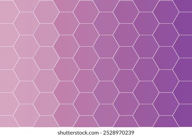 Hexagon pattern vector illustration in gradient purple color.