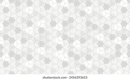 Hexagon pattern. Vector monochrome background. Texture of geometric shapes, hexagons. Lines, dots, cells, honeycombs.
