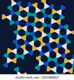 hexagon patterned dark background vector