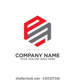 hexagon PF initial logo, modern vector for business and finance logo,clean and clever design