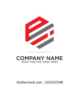 hexagon PI initial logo, modern vector for business and finance logo,clean and clever design