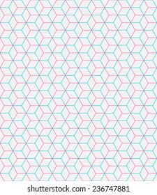 Hexagon Pink-blue Pattern