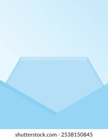 Hexagon podium with Color background