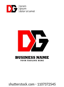 Hexagon or polygon initial D G logo concept vector, industrial logo.