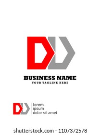 Hexagon or polygon initial D U logo concept vector, industrial logo.