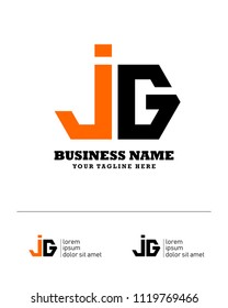 Hexagon or polygon initial J G logo concept vector, industrial logo.