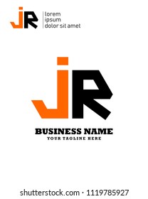 Hexagon or polygon initial J R logo concept vector, industrial logo.