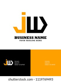 Hexagon or polygon initial J W logo concept vector, industrial logo.