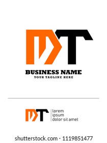 Hexagon or polygon initial M T logo concept vector, industrial logo.
