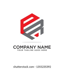 hexagon PR initial logo, modern vector for business and finance logo,clean and clever design
