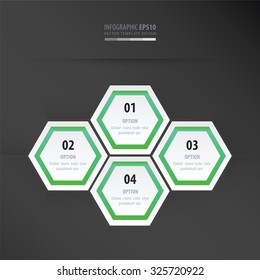Hexagon presentation     neon green