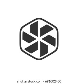 Hexagon Propeller Star Logo Template Illustration Design. Vector EPS 10.