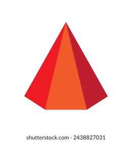 hexagon pyramid icon vector illustration design template