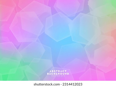 Hexagon-Regenbogen-Glitter Luxus-Beauty-Hintergrund für Website-Template für Werbe-Websites,Deckblatt-Etikettendesign, Vektorgrafik