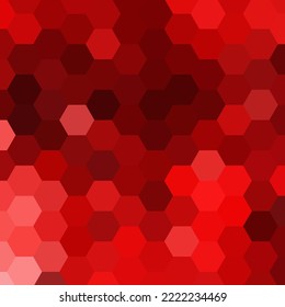 Hexagon red background. Layout for presentation. Abstract image.