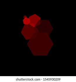 Hexagon red bussines logo