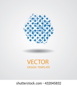 Hexagon Retro Shape. Logo Design