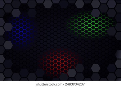 hexagon rgb background vector free