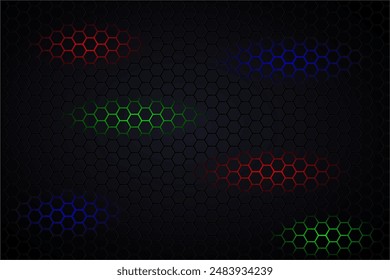 hexagon rgb background vector free