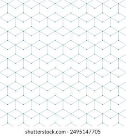 Hexagon Rhombus Geometric Dot Line Pattern Decorative Background