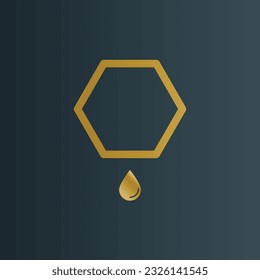 Hexagon Ripple, Ripple Drop, Drop of water on white background