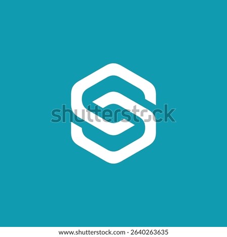 Hexagon Rounded Letter S Logo design vector template