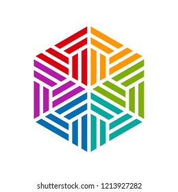 Hexagon Science Logo Design Template