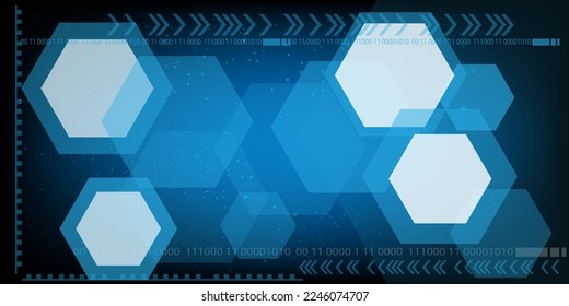 Seguridad de la ciencia del hexágono Electrónica para la seguridad con el concepto de vector del holograma para el futuro elemento de tecnología pantalla de fondo empresarial