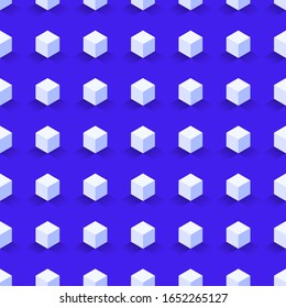 Motif vectoriel harmonieux d'hexagone, cube abstrait. Conception de tons bleus, fond d'écran vectoriel géométrique 3d, arrière-plan cube, motif de cube