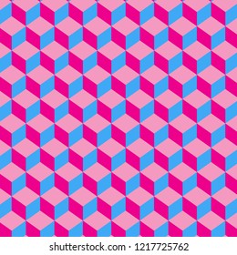 Hexagon seamless geometric pattern 3d