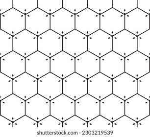 Hexagon seamless geometric pattern diamonds