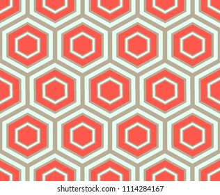 Hexagon seamless pattern.