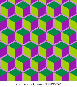 hexagon seamless pattern. Abstract seamless pattern. Geometric seamless pattern, Cube seamless pattern. Seamless pattern with rhombuses. Isometric cubes seamless pattern