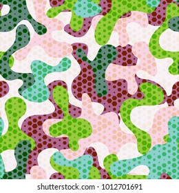 Hexagon Seamless Pattern Camouflage Modern Military Stock Vector ...