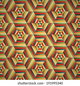 Hexagon seamless pattern colorful background, stock vector