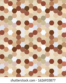 Hexagon seamless pattern geometric vector background. Abstract minimalistic flat simple honeycomb design 