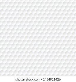 Hexagon Seamless Pattern. Golf Ball Texture. White Honeycomb Background. 