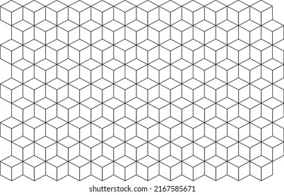 Hexagon nahtloses Muster. Wabenhintergrund. Abstrakter geometrischer Hintergrund. Linienschmuck für Bienenstock. Vektorgrafik.