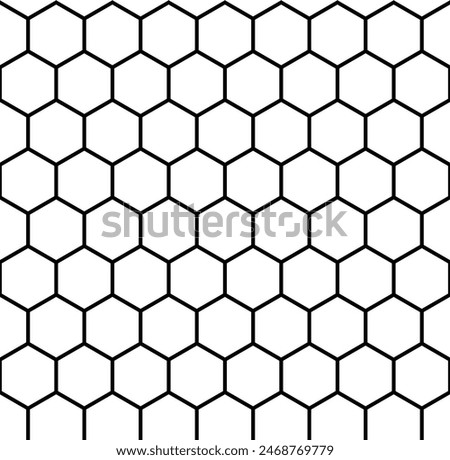 Hexagon seamless pattern. Honeycomb shape geometric background. Orange grid abstract ornament.