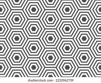 Diseño vectorial de patrón ininterrumpido Hexagon