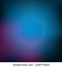 Hexagon security Electronic for safety with  hologram vector concept for future technology element background business screen