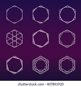 Hexagon set sacred geometry