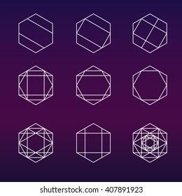 Hexagon set sacred geometry