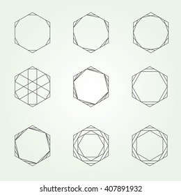 Hexagon set sacred geometry