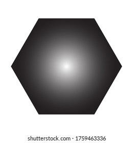 hexagon shape with black to white gradation, background for the logo