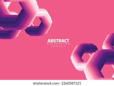 hexagon shape donut ring sweet valentine theme modern art background for advertisement banner,brochure,website landingpage, notebook cover vector eps.