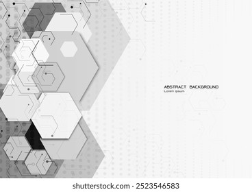 Elemento de forma hexagonal con fondo gris claro suave