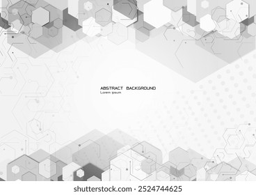 Elemento de forma hexagonal con fondo gris claro suave