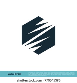 Hexagon Shape Icon Vector Logo Template Illustration Design. Vector EPS 10.