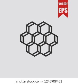 Hexagon shape icon.Vector illustration.